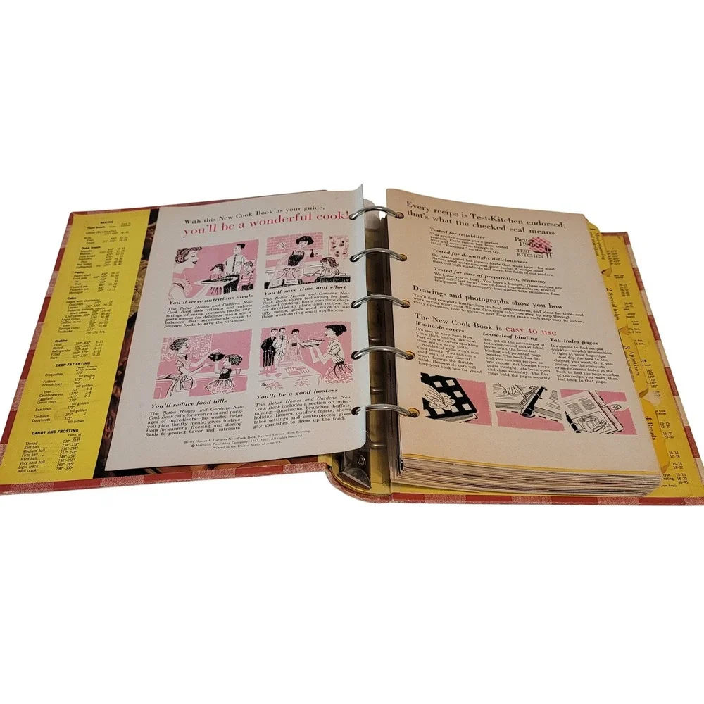 Better Homes and Gardens New Cook Book 1962 Red Gingham Binder Vintage